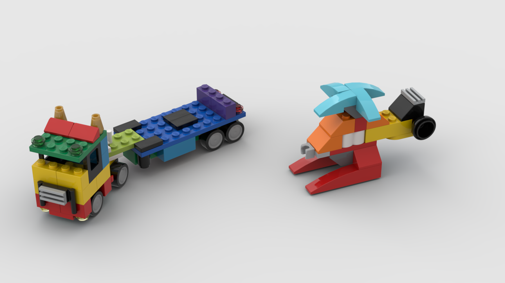 Lego Helicopter transporter truck (Alt build for 11001)