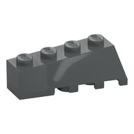 Lego Brick Wedged, Sloped 45° 4 x 2 Left / Dark Bluish Gray
