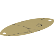 Lego Sail, 4 x 16 Oval with Rips and Clamps Print / Tan