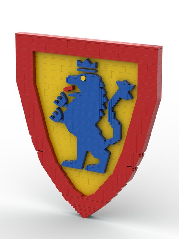 Lego Brick-Built Crusader / Lion Shield