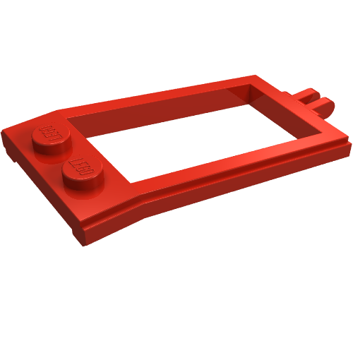 Lego Animal / Creature Accessory, Horse Hitching, with 1 x 2 Studs, Hinge [2 Fingers] / Red