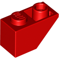 Lego Brick Sloped Inverted 45° 2 x 1 / Red