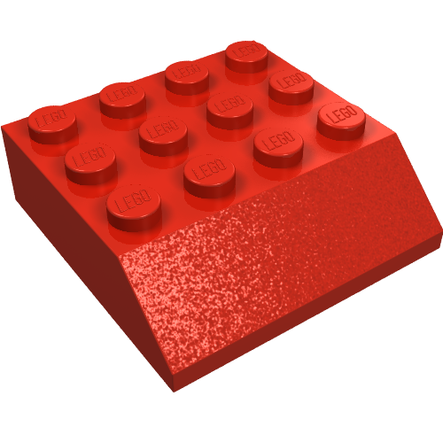 Lego Brick Sloped 45° 4 x 4 / Red