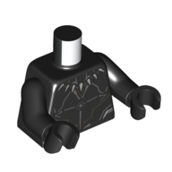 Lego Torso Jumpsuit, Muscle Outline, Fanged Teeth Necklace print, Black Arms and Hands / Black