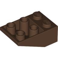 Lego Brick Sloped Inverted 33° 3 x 2, No Connections between Studs, Ovoid Bottom Pin / Brown