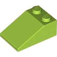 Lego Brick Sloped 33° 3 x 2 / Lime