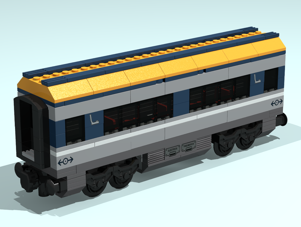 Lego Passenger train sitting car - Extended