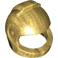 Lego Helmet Space, Black Neck Pattern / Pearl Gold
