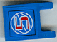 Lego Flag 2 x 2 Square with Flat Edge with Red Number 5 and White Wire Frame Basketball on Blue Background Pattern (Sticker) - Sets 3432 / 3433