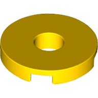 Lego Tile Special Round 2 x 2 with Hole / Yellow