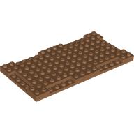 Lego Plate Special 8 x 16 x 2/3 with Six Recessed Edges / Medium Nougat