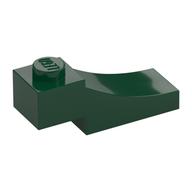 Lego Brick Curved, 3 x 1 with 1/3 Inverted Cutout / Dark Green