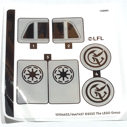 Lego Sticker Sheet for Set 75360-1 / [No Color/Any Color]