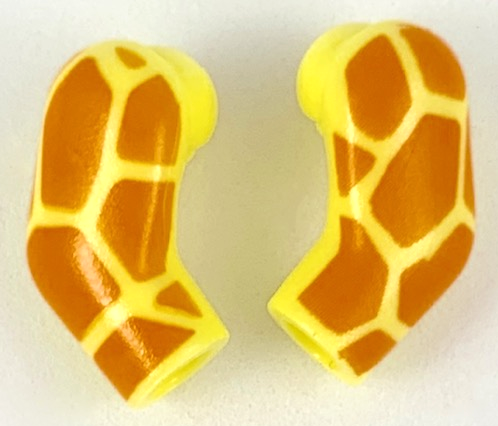 Lego Arm, (Matching Left and Right) Pair with Orange Giraffe Spots Pattern