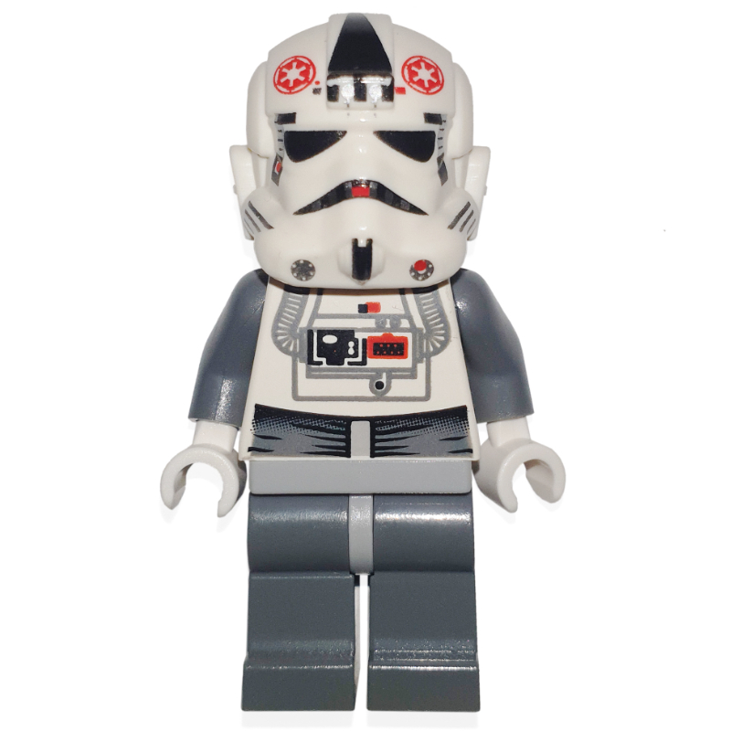Lego AT-AT Driver, White Uniform, Plain Black Head (87556 Helmet)