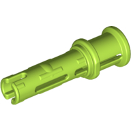 Lego Technic Pin Long with Friction Ridges Lengthwise and Stop Bush [3 Lateral Holes, Big Pin Hole] / Lime