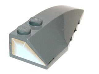 Lego Wedge 6 x 2 Right with Engine Exhaust Pattern on End (Sticker) - Set 7673 / Dark Bluish Gray