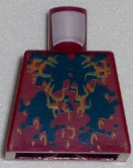 Lego Torso Atlantis Squid Pattern / Dark Red
