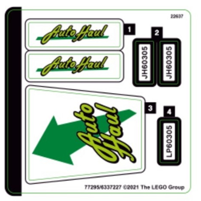 Lego Sticker Sheet for Set 60305-1 / [No Color/Any Color]