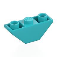 Lego Brick Sloped Inverted 45° 3 x 1 Double with 2 Completely Open Studs / Medium Azure