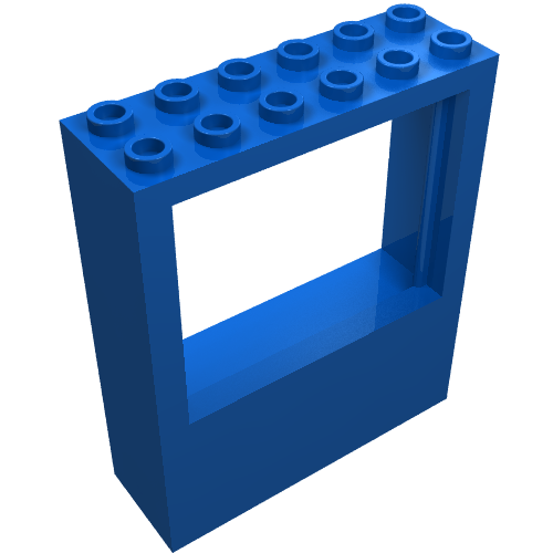 Lego Window 2 x 6 x 6 Freestyle / Blue