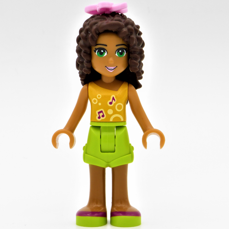 Lego Andrea - Bright Light Orange Top, Lime Shorts