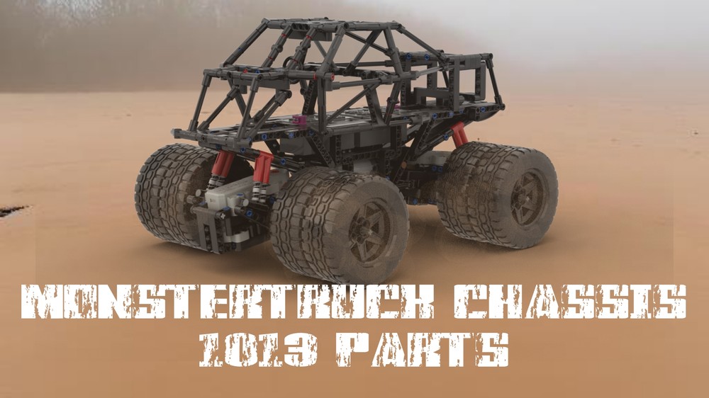Lego Technic Monstertruck Chassis | 1013 Parts | Buwizz Powered