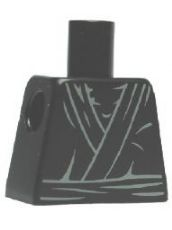Lego Torso Ninja Layered Robe with Belt Pattern / Black