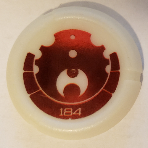 Lego Large Figure Throwing Disc, Kanoka, Ta-Metru 184 Print / Glow In Dark Opaque