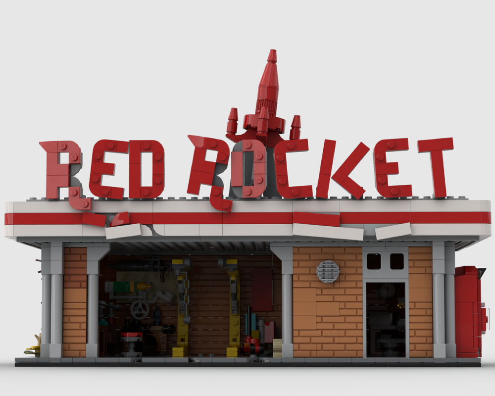 Lego Fallout Red Rocket Station
