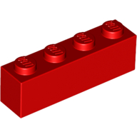 Lego Brick 1 x 4 / Red