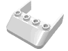 Lego Windscreen 4 x 4 x 1 / White