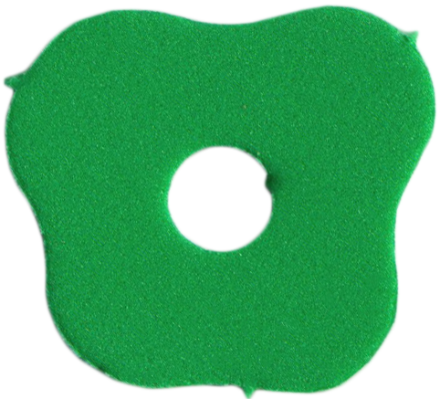 Lego Foam Part for Set 3159 - Scala Lettuce for Sandwich with Hole, Type 2 / Bright Green