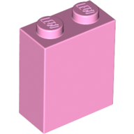 Lego Brick 1 x 2 x 2 with Inside Stud Holder / Bright Pink