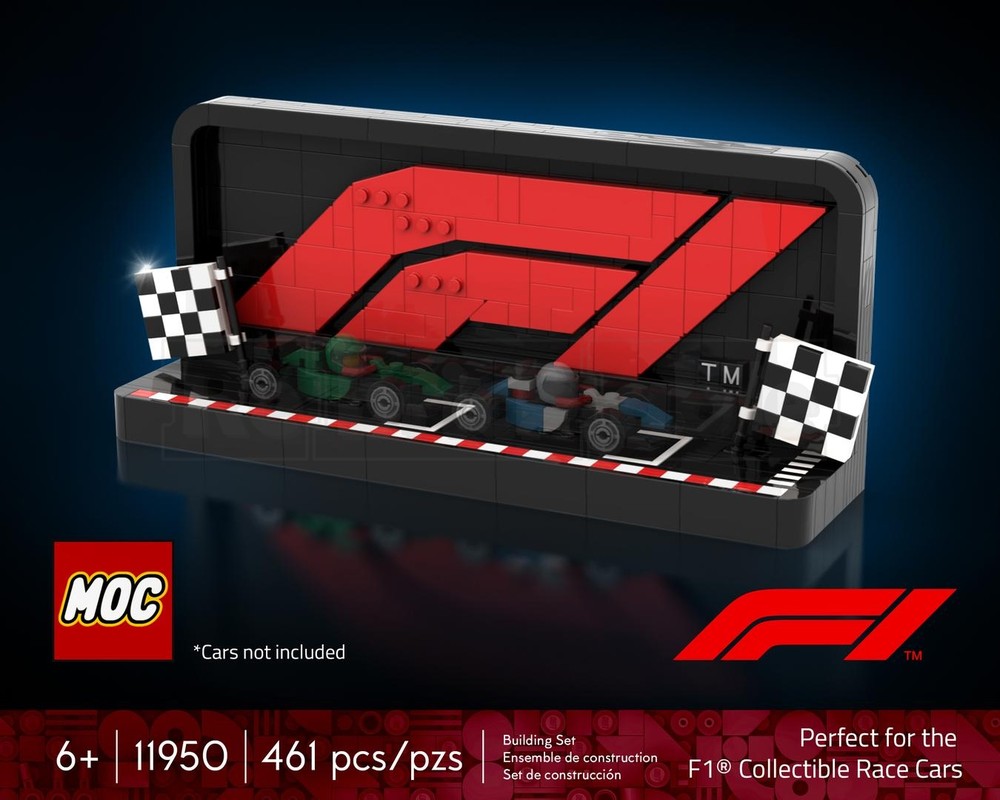 Lego Brick-Built F1® Logo (Perfect for the F1® Collectible Race Cars)