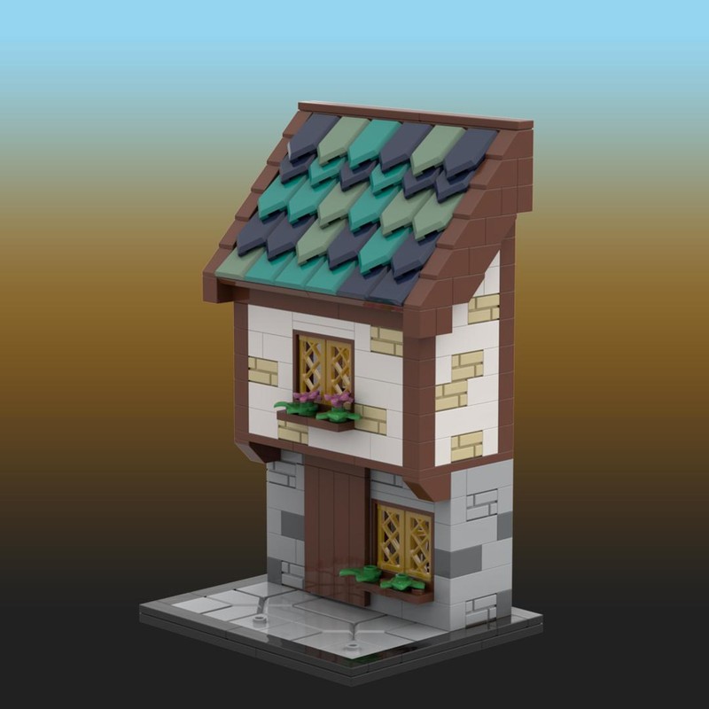 Lego Medieval street diorama