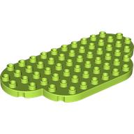 Lego Duplo Plate 12 x 6 Rounded (Cloud) / Lime