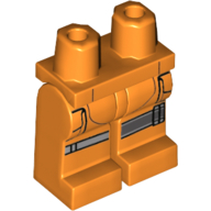 Lego Hips and Orange Legs with Pockets, Light Bluish Grey Straps / Orange