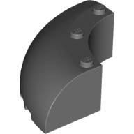 Lego Brick Round Corner 6 x 6 x 2 / Dark Bluish Gray