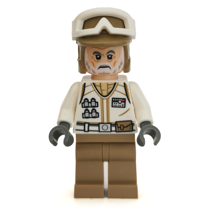 Lego Rebel Trooper in Hoth Uniform, Dark Tan Hat, White Beard