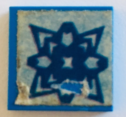 Lego Tile 2 x 2 without Groove with Blue Geometric Pattern (Sticker) - Set 261-4