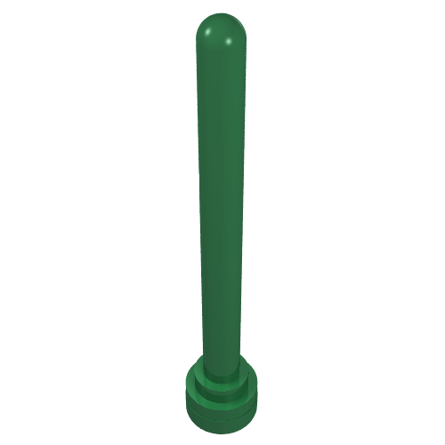 Lego Antenna 1 x 4 with Rounded Top / Green