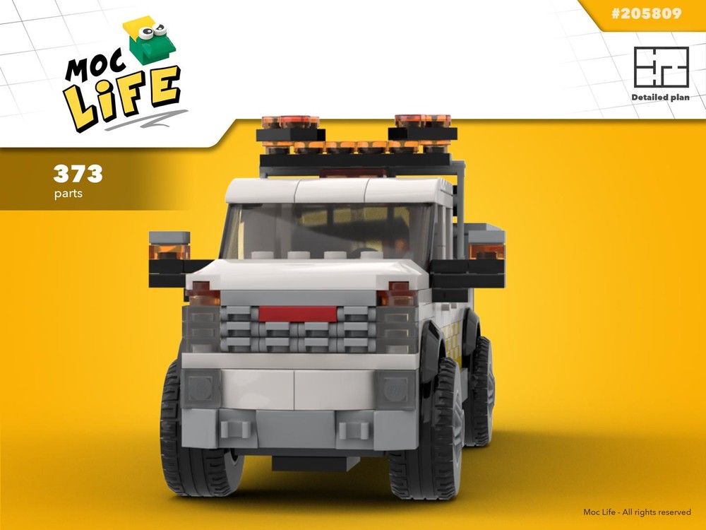 Lego GMC Sierra 1500 quad cab long bed roadside service