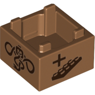 Lego Container Box 2 x 2 x 1, '+' and LEGO Plate, '-' and LEGO Brick, Snake and Skull Symbol Print