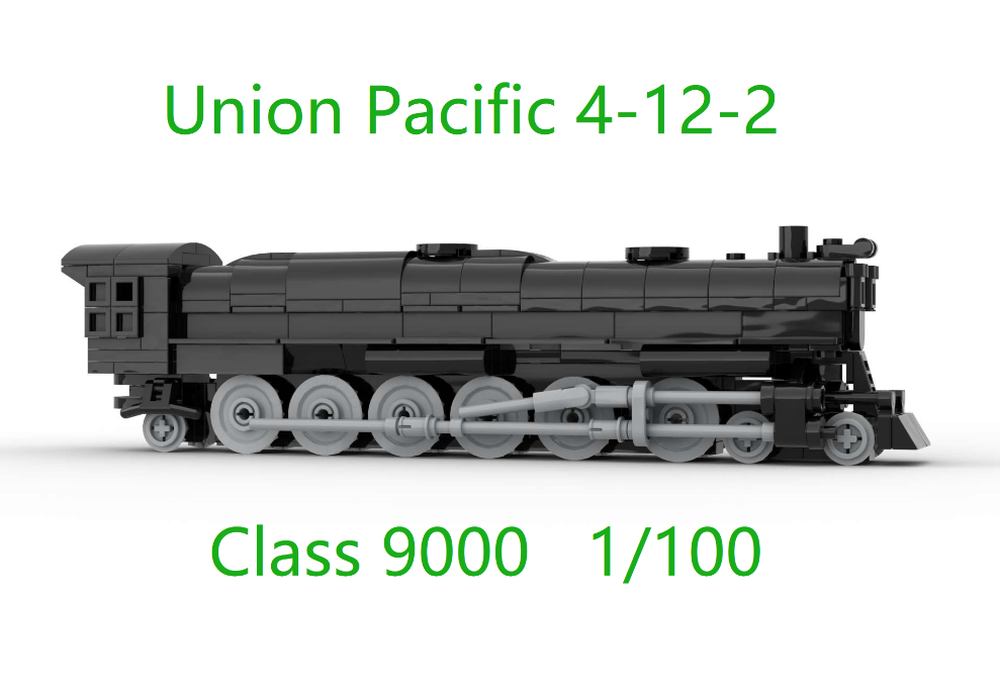 Lego Union Pacific 9000 Class 4-12-2 Steam Locomotive 1/100 Scale