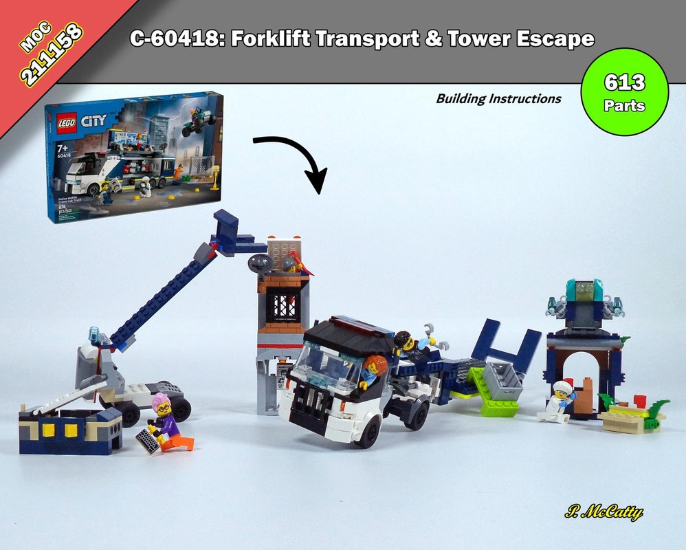Lego C-60418 Forklift Transport & Tower Escape