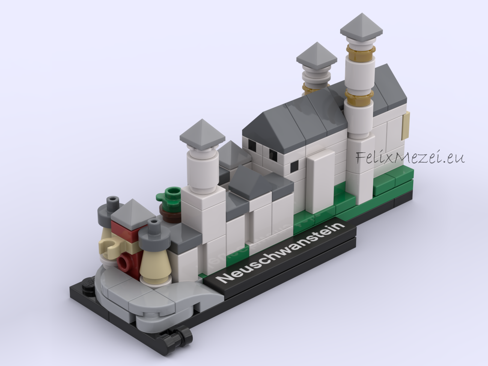 Lego Neuschwanstein Castle Miniature (Display & Key Ring)