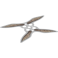 Lego Neckwear Wings with Four Points, Geonosian Warrior Print / Trans-Clear