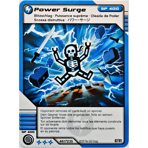 Lego Trading Card, Ninjago Deck #1: 47 - Power Surge - International Version / [No Color/Any Color]
