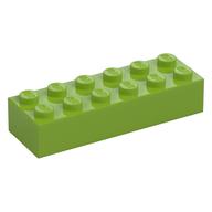 Lego Brick 2 x 6 / Lime